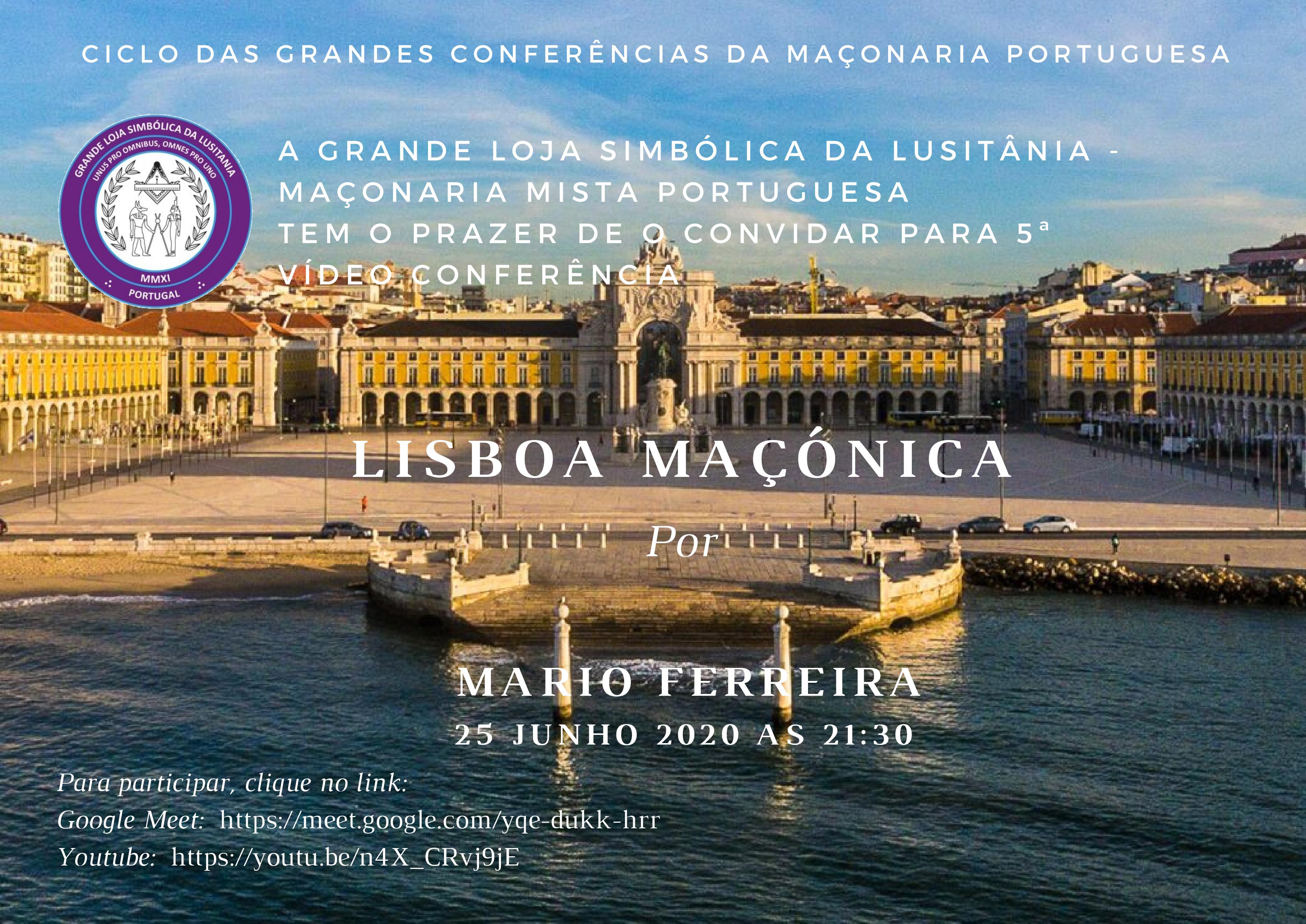 Ciclo de Conferências Lisboa Maçónica - Grande Loja Simbólica da Lusitania - Maçonaria Mista Portuguesa.jpg